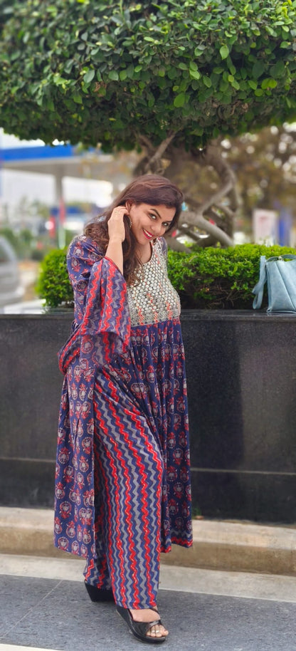 Elegant Naira Cut Kurta Suit Set for Women | Stylish Ethnic Wear with Dupatta