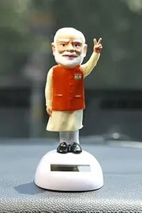 Alusters Politician Shree Narendra Modi Ji Solar Idol Bobblehead for Car Dashboard, Office Table,Home Decor| | Politician Statue for Gifting Kids,Family & Friends (Modi G)
