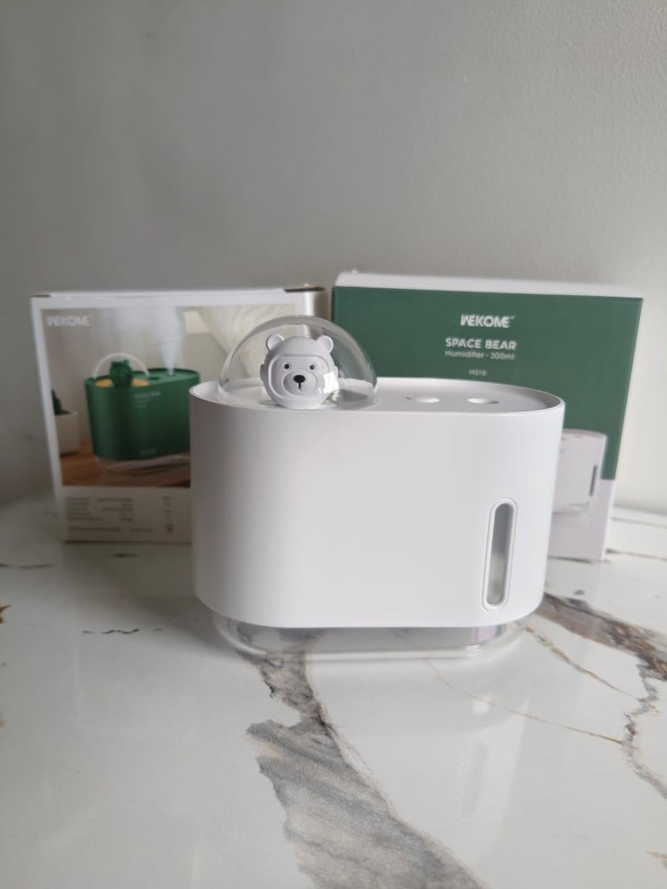 Alusters Space Bear Mini Humidifier, 360ml Capacity, White