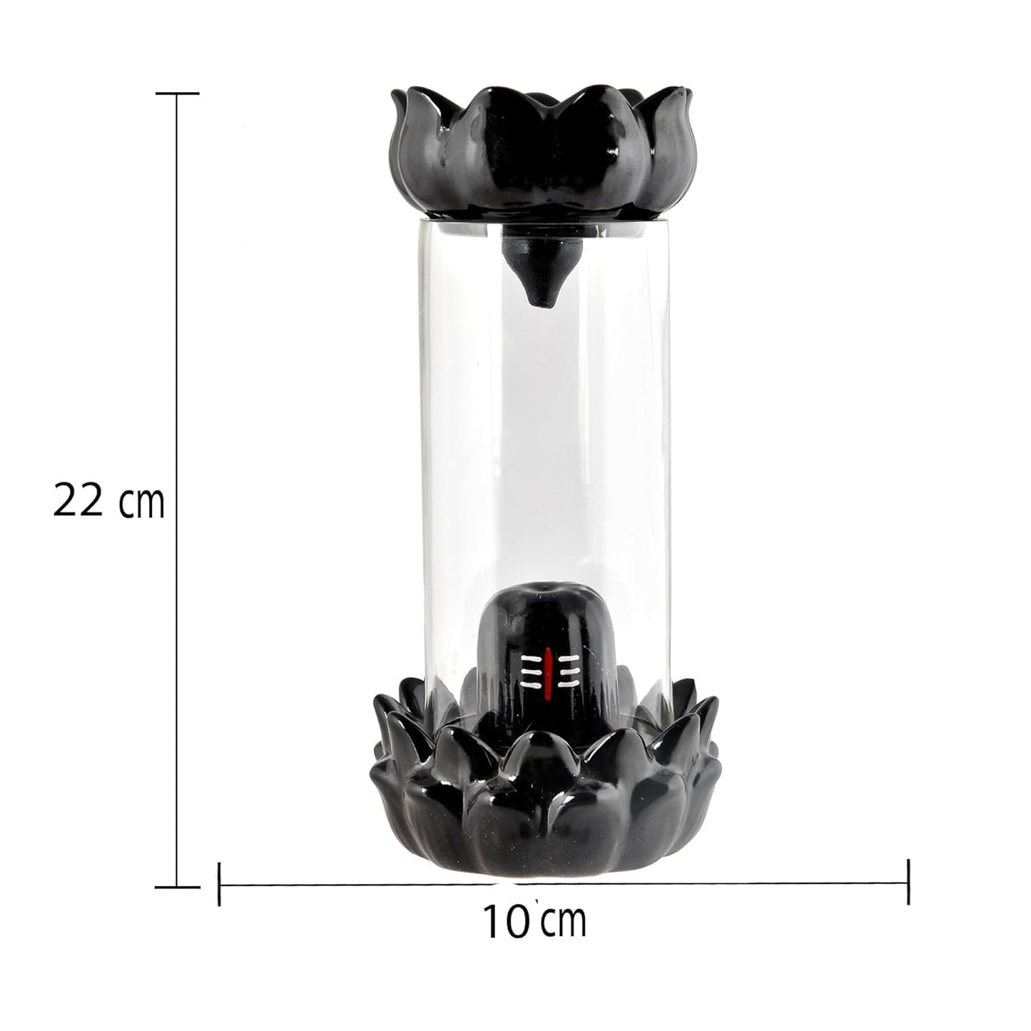 Aromatic Essence of Shivling Shiva Backflow dhoop Smoke Fountain Incense Burner Holder with 30 Cones - Incense Holder for Meditation and Home Decor