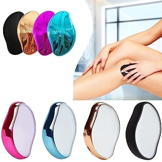 Alusters Crystal Hair Eraser for Women & Men | Painless Hair Removal & Exfoliation Tool | Reusable Washable Crystal Epilator for Arms, Legs, Back & Body | Smooth Skin Without Shaving (Multicolor)