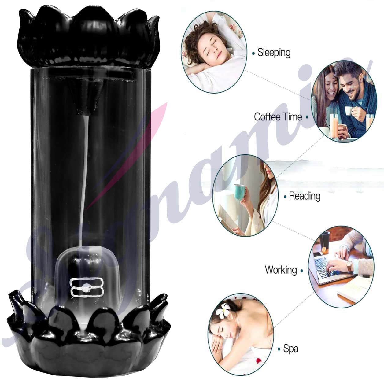 Aromatic Essence of Shivling Shiva Backflow dhoop Smoke Fountain Incense Burner Holder with 30 Cones - Incense Holder for Meditation and Home Decor