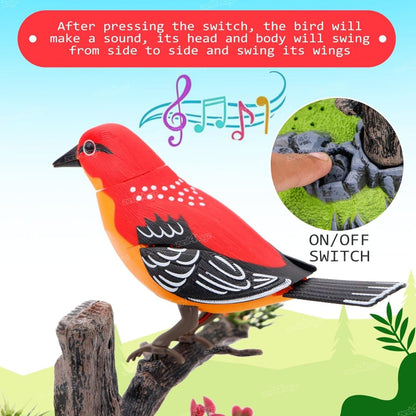 Electronic Singing Song Flapping real bird chirping Musical Toy for kids
