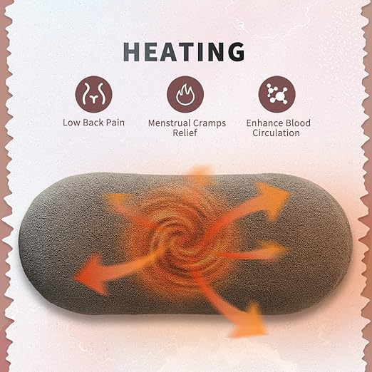 Alusters Heating Pad with 4 Vibration Modes, 3 Heat Settings, Cordless Electric Pain Relief Massager, Digital