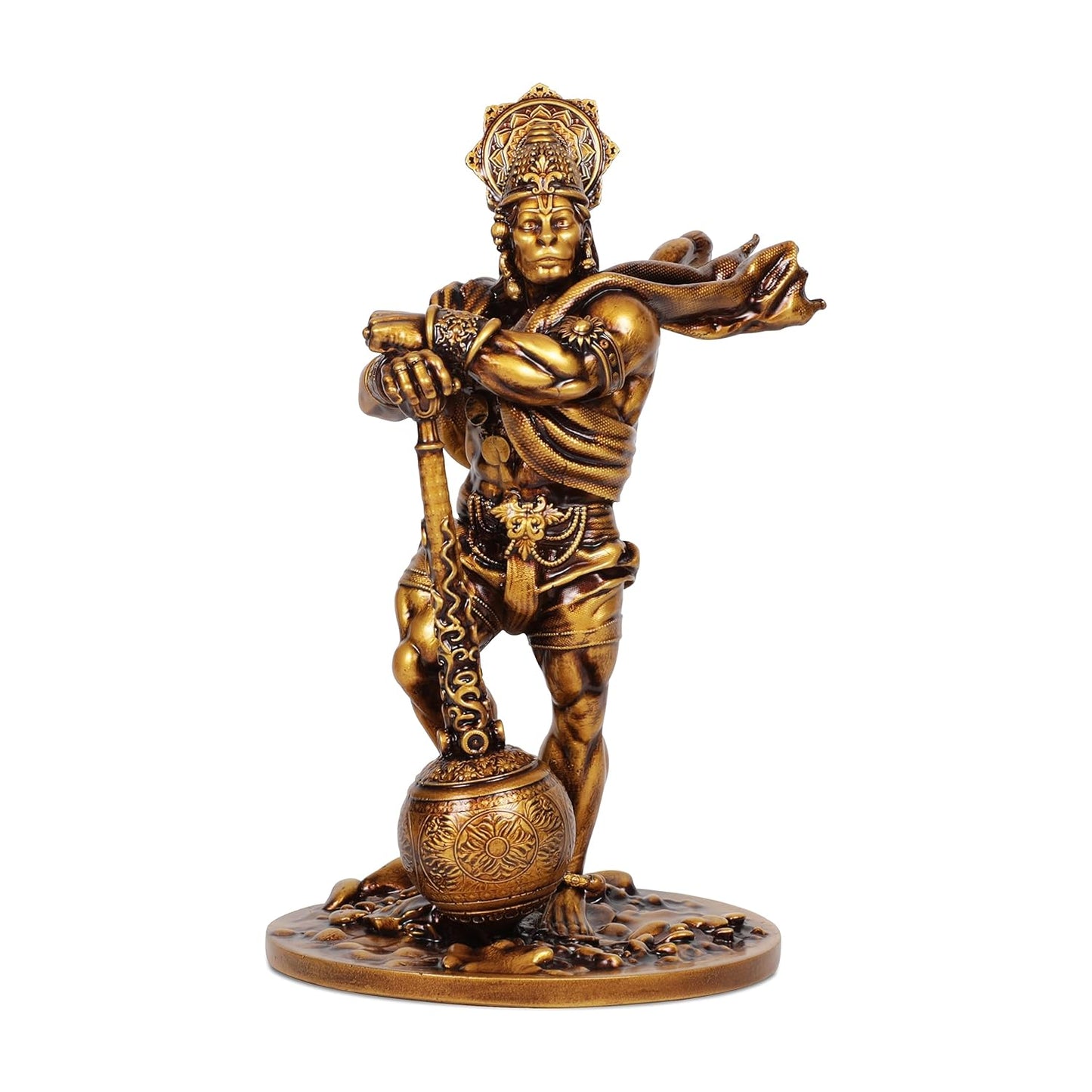 Pavan Putra Bajrangbali Murti Bahubali Hanuman Idol for Car Dashboard hanumaan ji (Bahubali Hanuman 4 Inch)