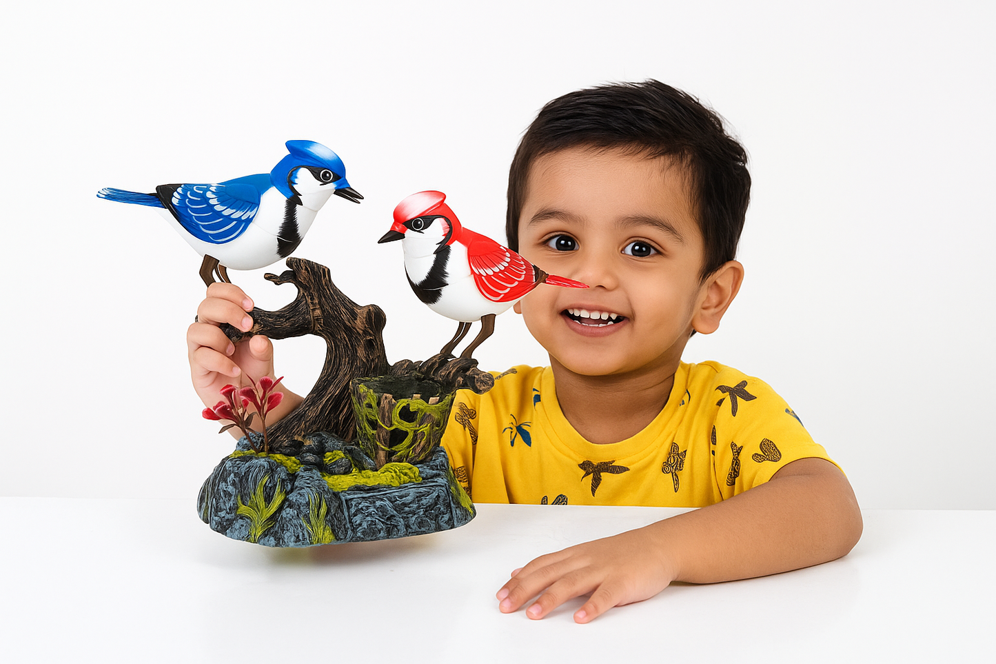 Alusters Electronic Singing Flapping Two Parrot/Bird & Pen Holder Musical Bird Toy/Talking Parrot Toy for Kids/Interaction Toys [ Singing Parrot for Kids]