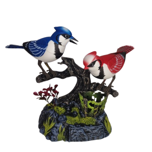 Alusters Electronic Singing Flapping Two Parrot/Bird & Pen Holder Musical Bird Toy/Talking Parrot Toy for Kids/Interaction Toys [ Singing Parrot for Kids]